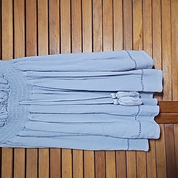 Off-the-Shoulder Periwinkle Summer Dress - Picture 7 of 9